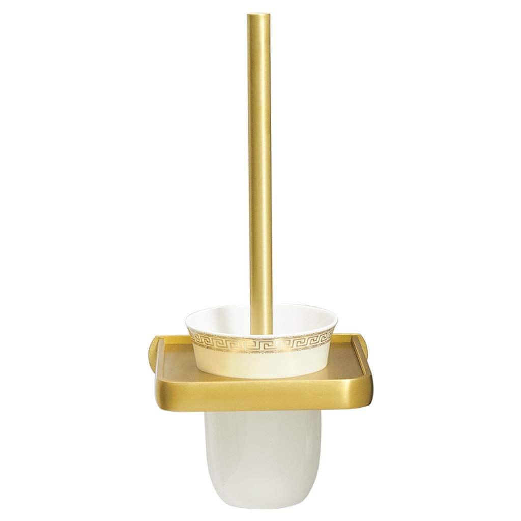 Nff Portabiancheria da Toilette, Spazio in Alluminio Pennello da Parete Pennello da Parete Set Set Manico Lungo Setole Flessibili Setole Flessibili Spazzola da Toilette Facile da Pulire 15x36cm