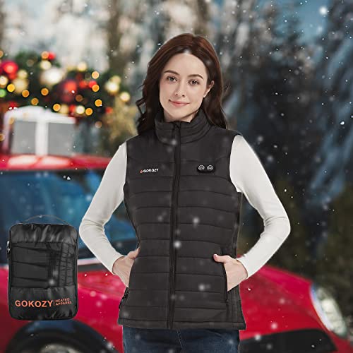 Gokozy Heated Vest for Women with Battery Pack-Women's Lightweight Heating Vest Outer-wear Warm Waistcoat Heat Women Jacket Outdoor