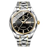 【Bracelet en acier inoxydable ajustable】 Cette montre en acier inoxydable peut être ajustée en retirant certains maillons pour s'adapter à la taille de votre poignet. La taille maximale pour la montre homme est de 23 cm, tandis que celle pour la montre femme est de 27 cm.