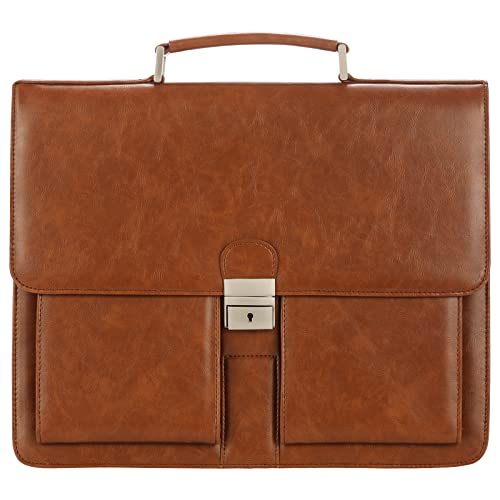Jack&Chris PU Leather Attache Bag