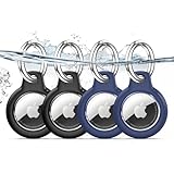 TNSNK Waterproof for Apple Airtag Holder Case with Lock, Airtag Pendant Key Ring Case with Keychain for Luggage/Bicycles/Pets