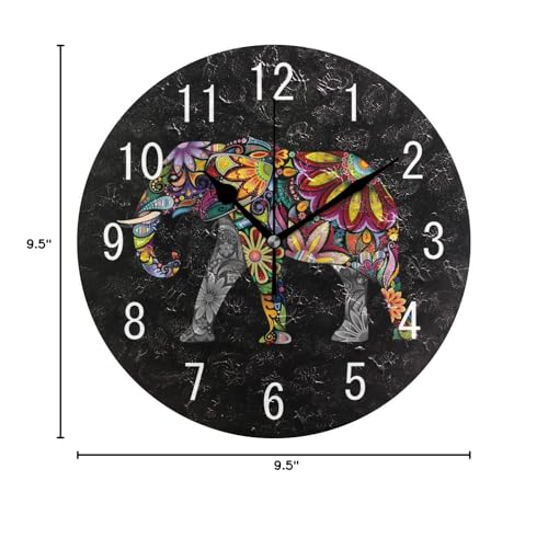 Reloj de pared redondo Acrylic 25 cm silencioso miniatura 6