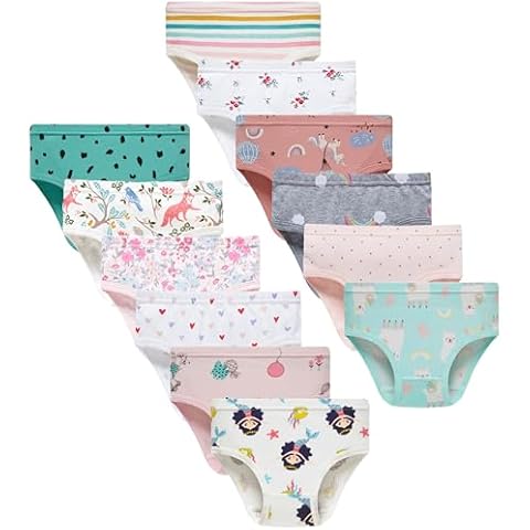Boboking Toddler Kids Briefs Girls Cotton Underwear Comfortable Panties 5years Pink White Cover
