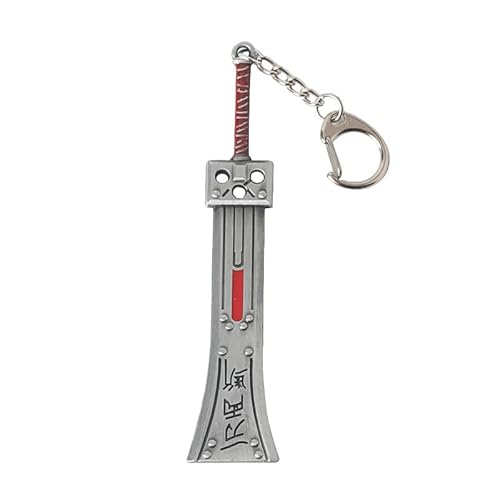 ARCEFT FF7 Cloud Strife Breaker Espada Llavero Buster Espadas Aleación de Zinc Llavero Cosplay Llavero Accesorios Coche Joyería Colgante Regalo para Hombres Niños, K00721, M