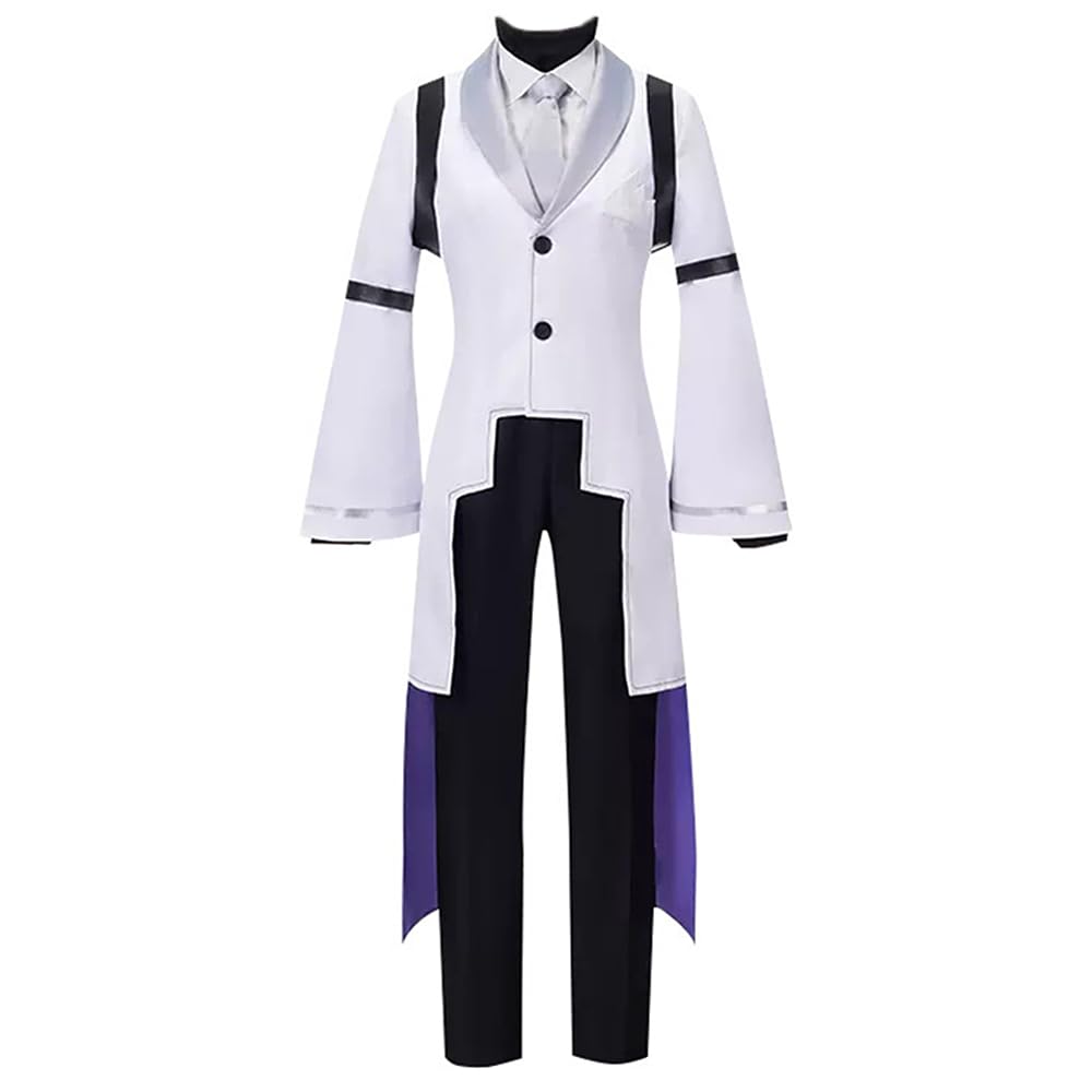 Charous Anime Bungo Stray Dogs Cosplay Sigma Kostüm,Unisex Langer Mantel Uniformanzug Für Manga Ausführen Cosplay