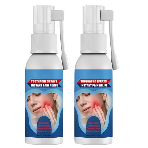 Sprays Réparation des Gencives,Spray de Soulagement de la Douleur Dentaire,Dents Gomme Douleur Spray,Sprays de Soulagement des Maux de Dents,Réparation des Tissus Gingival 20ML*2PC