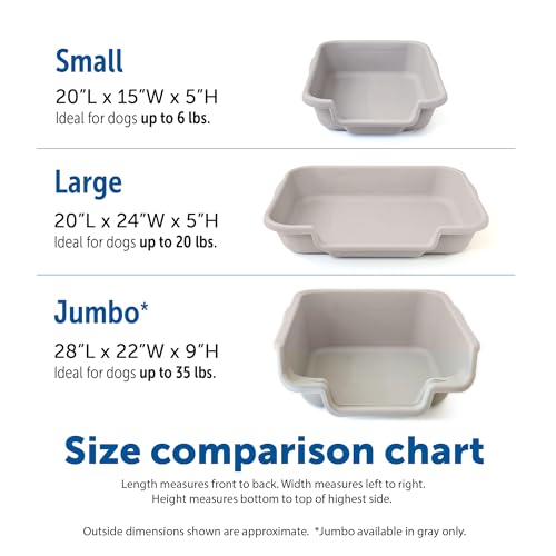 Large Dog Indoor Litter Box Up to 20 Lbs, Blacksmithe Black | Durable & Pet Safe Puppy Litter Box, Indoor Open Top Entry Dog Litter Pan, Comfortable & Great for Dogs, Made in USA - Image 7
