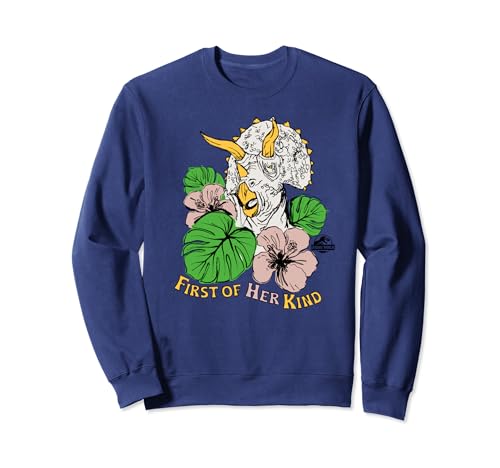Sweatshirt Jurassic World Triceratops First of Her Kind coton gris