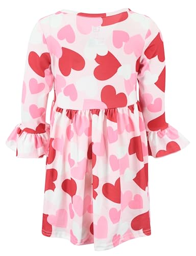 Image of Girls Long Sleeve Ruffled Dresses for Toddlers and Kids