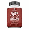 Ancestral-Supplements-Blood-Vitality-w-Blood-Liver-Spleen--Supports-Life-Blood-Bioavailable-Heme-Iron-Energy-and-Exercise-Performance Ancestral Supplements Blood Vitality is Blood, Liver & Spleen Formula, 500mg, Grass Fed Beef Supplement, Red & White Blood Cell Formation, Immune and Heart Health Support, Non GMO, 160 Capsules