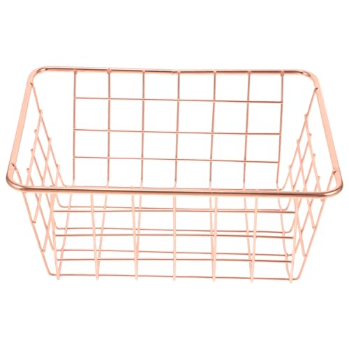 OKUMEYR European Iron Organizer Basket Small Metal Storage Basket for Snacks Fruits Magazines Office Decorative Home Accessory