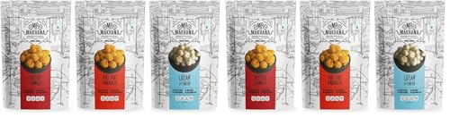 Image of Mr. Makhana Roasted Makhana & Foxnuts : Butter Tomato, Piri Piri Paradise, Cream & Onion (Pack of 6x55 gm) | Gluten Free | MSG Free | Roasted in Olive Oil | Rich Calcium