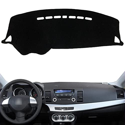 JMOYUE Flannel Dashboard Dash Cover Nonslip Car Dash Board Mat Compatible with Mitsubishi Lancer 2008-2016