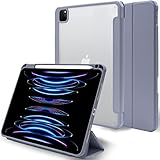 MS factory iPad Pro 11インチ 第4/3/2世代 用 ケース 2022 2021 2020 背面透明 ペンシル収納 カバー Pro 11 第4世代 第3世代 第2世代 耐衝撃 軽量 スタンド オートスリープ Apple Pencil 充電対応 ラベンダー グレー IPDP11/4-NO-DET-LAVG