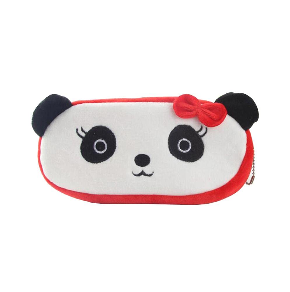 DUORUIMI Plush Pencil Case Pen Bag Holder Large Capacity Cute Panda Shape Office Organizer Storage for Students Girls