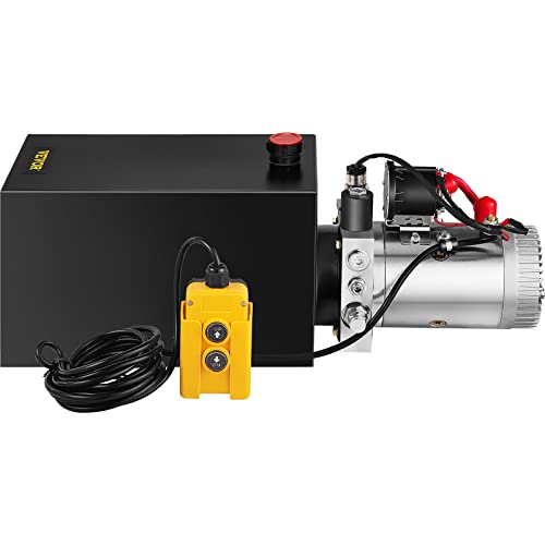 Vevor POWER UNIT 12 Quart Hydraulic Pump 12V Dump Trailer Pump Single Acting Hydraulic Power Pack 3200 Psi Electric Hydraulic Pump With Steel Reservoir thumb #7