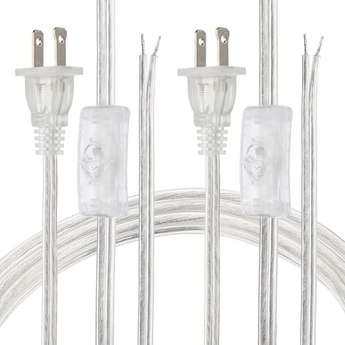 Cordon d'alimentation lampe 1,8m 18AWG câble de remplacement luminaire avec prise