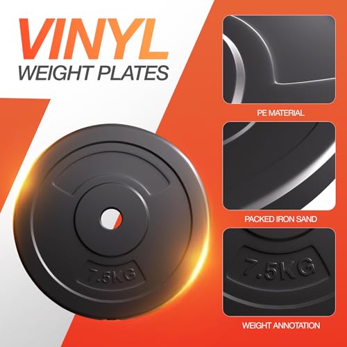 Geroe Juego de placas de pesas de 1,25 kg a 10 kg - Imagen 3