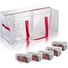 42-Inch White Garment Bags For Travel & Storage - 4 Pack Heavy Duty Waterproof Suit Covers For Hanging Clothes
