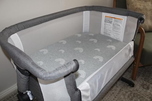 Image of Baby Bassinet Mattress Topper, Waterproof Replacement Pad with Removable & Washable Mattress Covers (for Baby Delight)