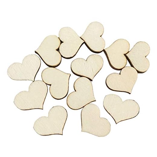 Verliked 100 st kärlek träknappar, hjärtformade miljövänliga antika sömnad bröllopsbord utspridda dekoration, trähantverk 17 mm