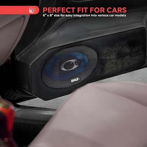 Image of Pyle 6 inch x 9 inch Car Sound Speaker (Pair) - Upgraded Blue Poly Injection Cone 4-Way 400 Watts w / Non-fatiguing Butyl Rubber Surround 50-20Khz Frequency Response 4 Ohm & 1.25 inch ASV Voice Coil PL6984BL Blue