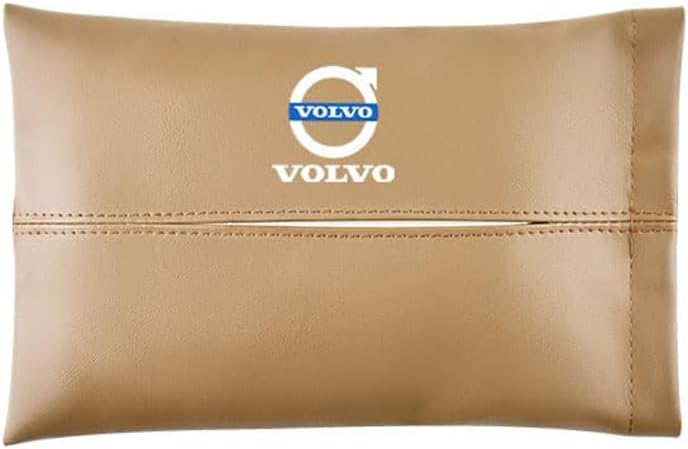 Car Tissue Holders, for Volvo V40 Crosscountry V50 V60 V90 V70 Portable Pumping Paper Napkin Multifunctional Storage Box, Auto Interior Accessories,F Cream