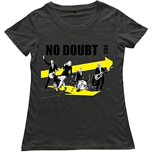 QILINGS Women's Art Blank No Doubt T Shirt Size, gris, XXL