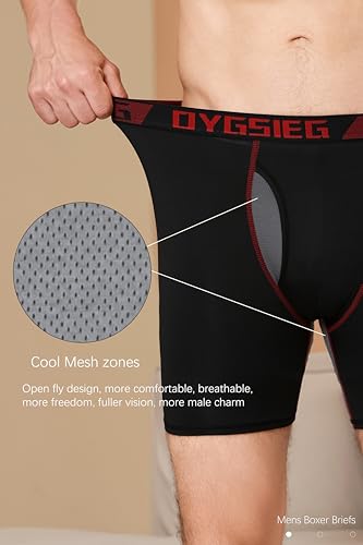 OYGSieg Men's Boxer Briefs,Fly with Built-in Total Support Pouch Moisture-Wicking Odor Control Cool Underwear for Men 5-Pack4