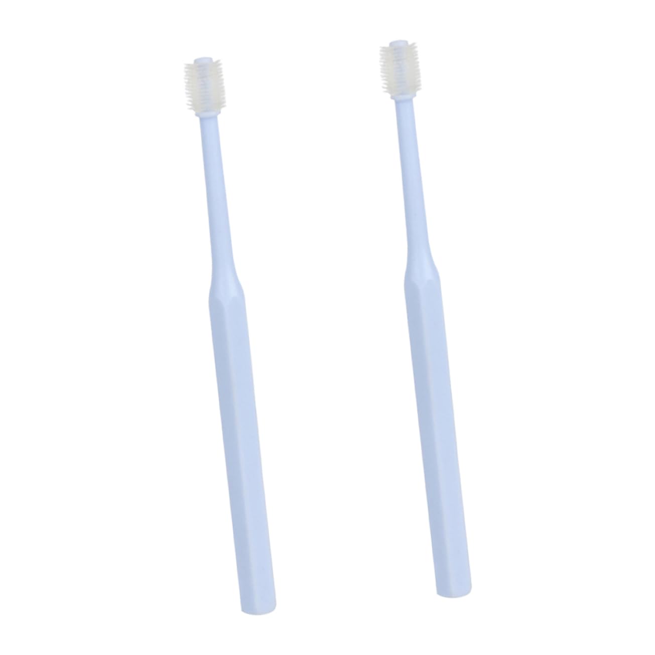 BESPORTBLE Portable Dog Cat Toothbrush Pack Rotating Soft Bristles Non-Slip Grip Gentle Oral Care