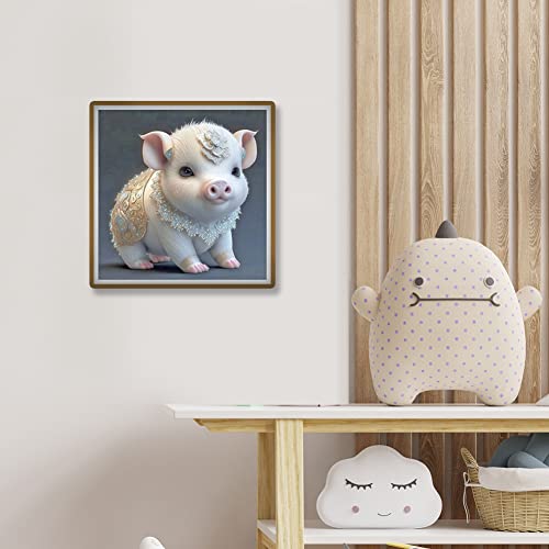 Koikify 5D Diamond Painting Kits For Adults, Diamond Art Kits Chinese Zodiac Pig Gem Art For Beginners Diy Full Round Drill Diamond Painting Beads Paste Craft Picture For Home Wall Decor, Gift #TOP4