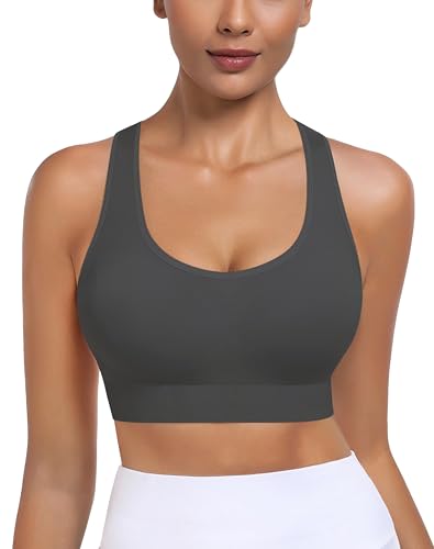 Image of MIRITY Strappy Sports Bra for Women - Padded Seamless Support for Yoga Gym Workout Fitness Pack of 3