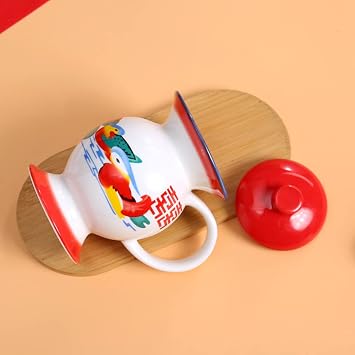 Creative Ceramic Cup/Coffee Cup/Drink Cup/Beer Cup/Spoon for Coffee Cup/Calebasse Maté Tea Cup with Straw and Cleaning Brush