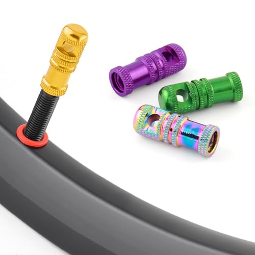 2Pcs Tapas para Válvulas Presta de Bicicleta con Núcleos Removibles para Bicicletas de Carretera Accesorios de Ciclismo miniatura 2