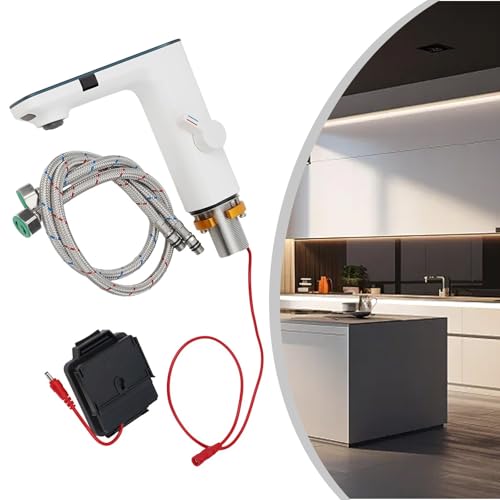 Robinet de cuisine à capteur mélangeur eau chaude froide design blanc