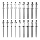 GLSTOY Tirants de Grosse Caisse et Vis de Serrage pour Tambour Lot de 30 Pièces 5 MM X 50 MM Accessoires de Batterie Adaptés aux Entraînements et Concerts Acoustiques