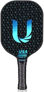 Semi Rough Texture Surface Spin Control – USAPA Approved Pickleball Paddle Lightweight Graphite Polypropylene Honeycomb Racquet Non-Slip Cushion Comfort Contour Grip Racket by Uteeqe