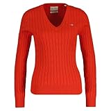 Stretch Cotton Cable V-Neck