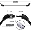 2 Pcs Security 4 Digit Resettable Combined Bike Cable Lock، Portable Code Lock for Bicycle، Black
