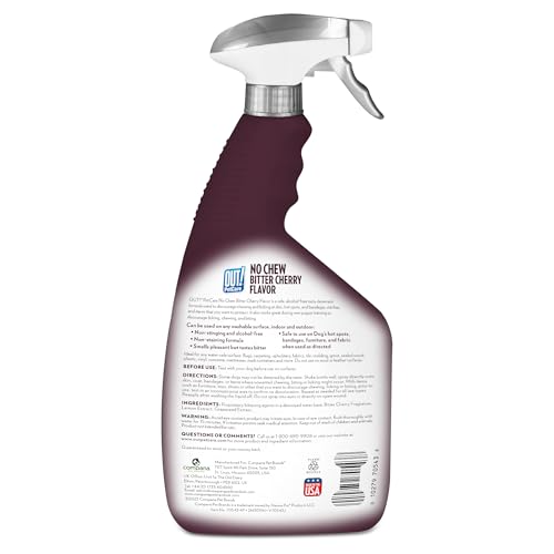 Image of OUT! PetCare No Chew Spray for Dogs, Dog Deterrent, Bitter Cherry, 32oz | Bitter Spray for Dogs, Dog Chew Deterrent, Anti Chew Training, Discourages Licking, Non-Staining, Behavior Correction