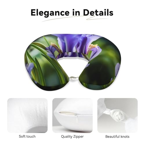 Almohada cuello U de espuma viscoelástica de viaje miniatura 3