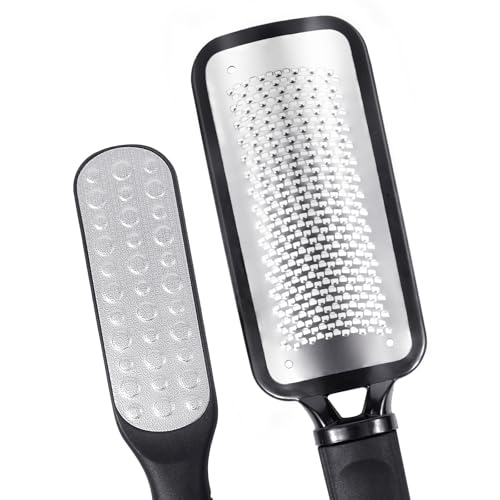 Sularpek 2 Pcs Rapeuse Pieds, Rape Pieds, Rappe Pied Pédicure, Pedicure Professionnel pour Pied, Kit Pedicure en Acier Inoxydable, Lavable et Réutilisable