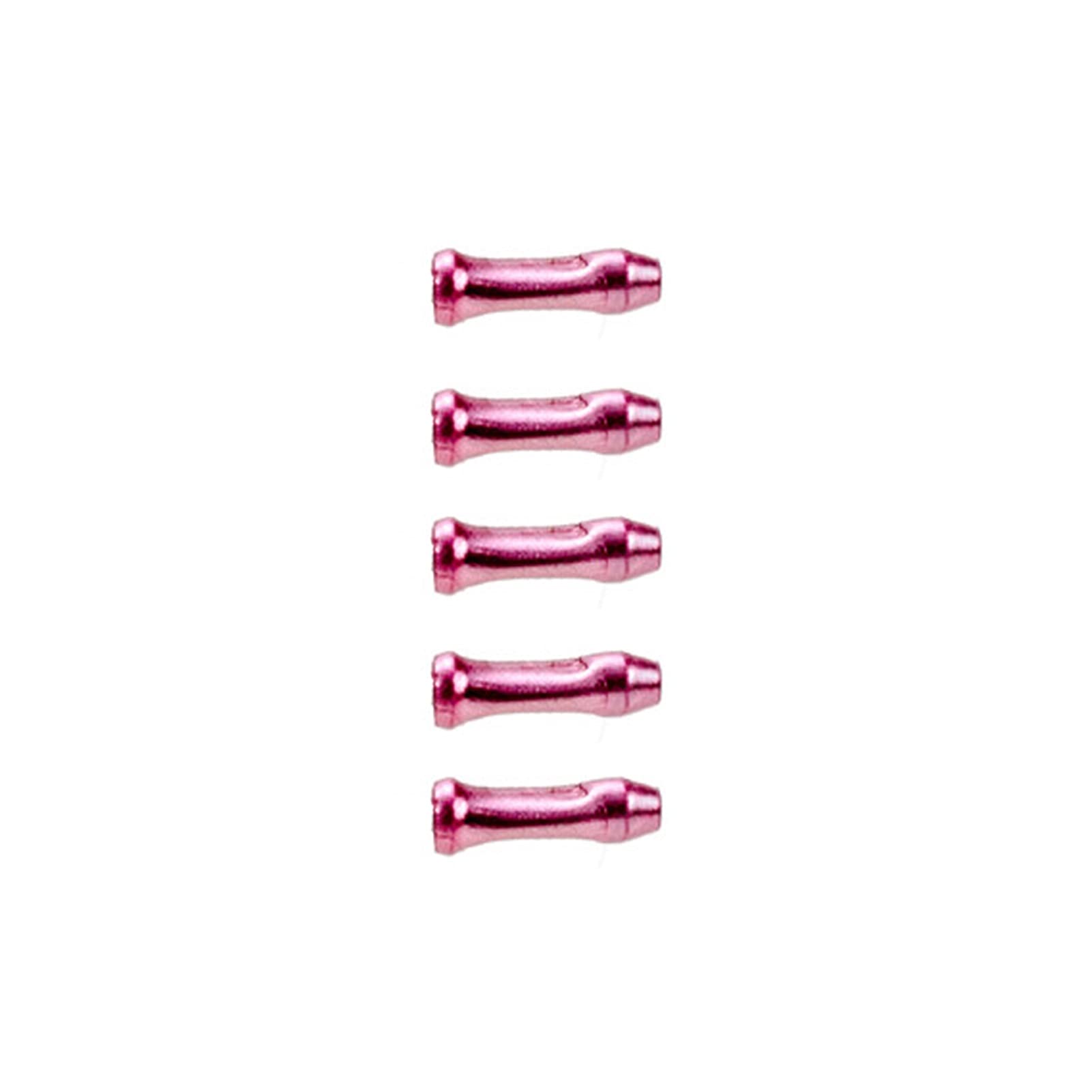 KEXYOAN Bike Cable End Caps 5pcs/lot Mountain Road Brake Derailleur Housing Inner Wire Cap Lined Ferrules Gear Shift Line Tail(Pink)