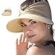 YAMEE Sonnenhut Damen Sommerhut Strandhut,Visor Cap Damen Strandvisor Damenvisor Sonnenvisor für Tennis/Golf/Strand,UV-Schutz