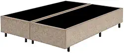 Cama Box Casal Bipartido Bege Suede 40x138x188 - F A Elegante