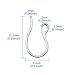Pandahall 100pcs 304 Stainless Steel Earring Hooks 21.5x11x1mm with Loop Hole Ear Wire Findings for DIY Jewelry Making