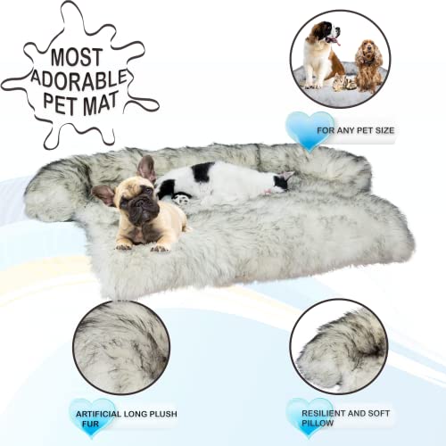 Xx - Large Luxury Fur Calming Dog Bed, Cat Dog Couch Bed, Dogs Landing Furniture Protector, Antianxsies Plush Couch Dog Beds For Large, Medium And Small Dogs, Cats #TOP1