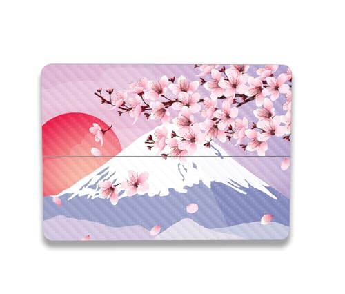 Image of MightySkins Carbon Fiber Skin Compatible with Microsoft Surface Laptop Studio 2 (2023) Full Wrap Kit - Fuji Sunset | Protective, Durable Textured Carbon Fiber Finish | Easy to Apply | Made in The USA