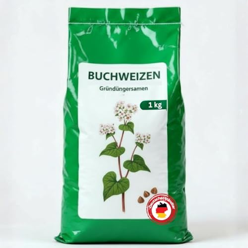 Samenshop24 Buchweizen Inhalt: 1kg (für ca. 100m) Gründünger & Bodenkur vorfruchtneutral begrünt und beschattet den Boden in kurzer Zeit Nahrungsquelle für Nützlinge Saatgut vom Profi