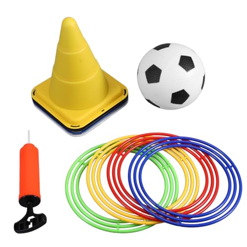 Garneck Toss Rings Game Outdoor Boys and Girls Obstacle Course Plaything Set Bright Cones